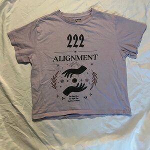 Grey purplish Fashion Nova crop top 🤍